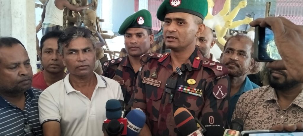 শারদীয় দুর্গাপূজা উপলক্ষে  নেত্রকোনার সীমান্তে ১১ প্লাটুন বিজিবি মোতায়েন              —- লে. কর্ণেল এ এস এম কামরুজ্জামান