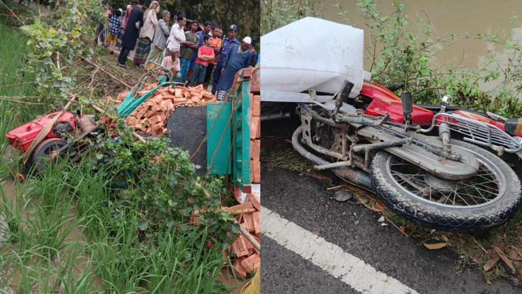 পূর্বধলায় ট্রলি-মোটরসাইকেল সংঘর্ষে নিহত ১, আহত ২