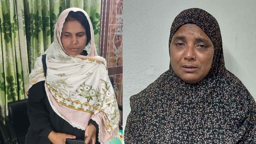 পূর্বধলায় ভারতীয় কম্বলসহ ২ নারী আটক
