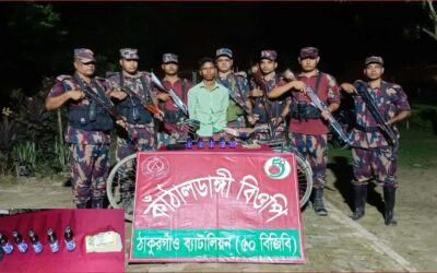 হরিপুর সীমান্তে ফেন্সিডিলসহ আটক-১