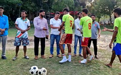 নেত্রকোনায় আনন্দ বাজার মিনি ফুটবল টুর্নামেন্টের শুভ উদ্বোধন 